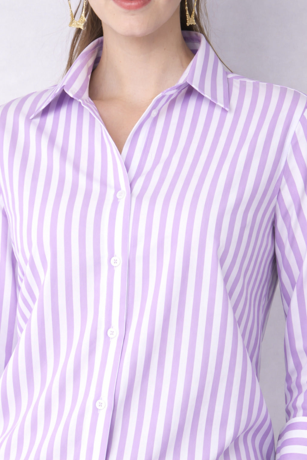 Lilac Stripped Casual Shirt