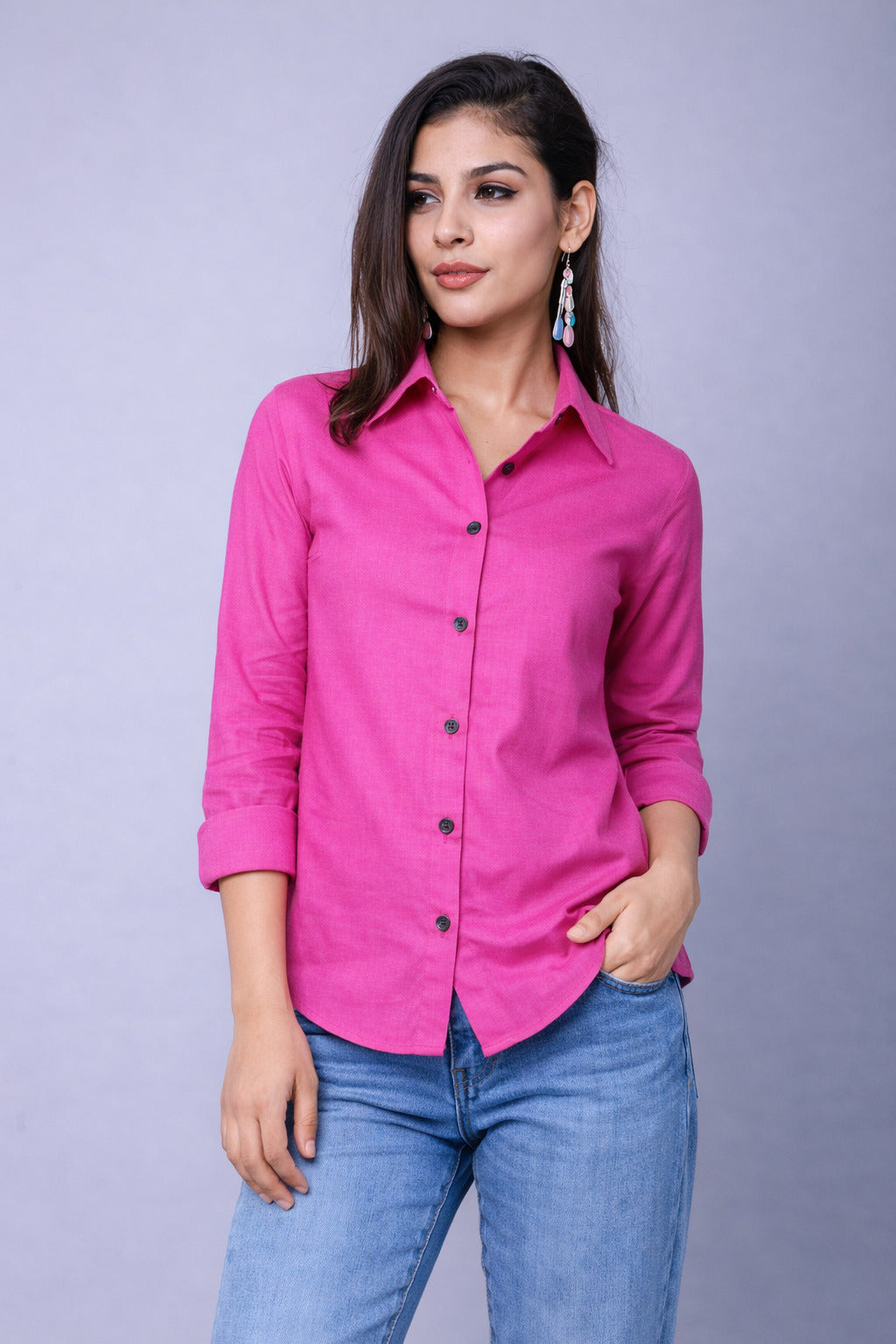 Solid Shirt -Pink
