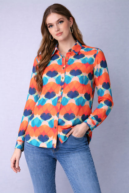 Multicolor  Print Casual Shirt