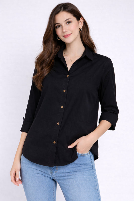 Black Solid Shirt