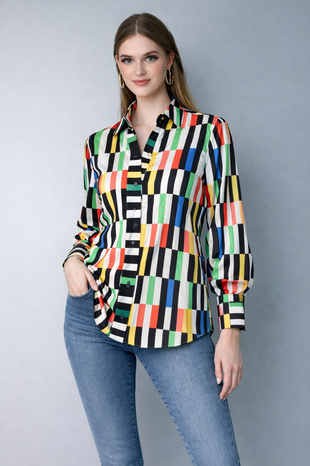 Multicolor Print Casual Shirt