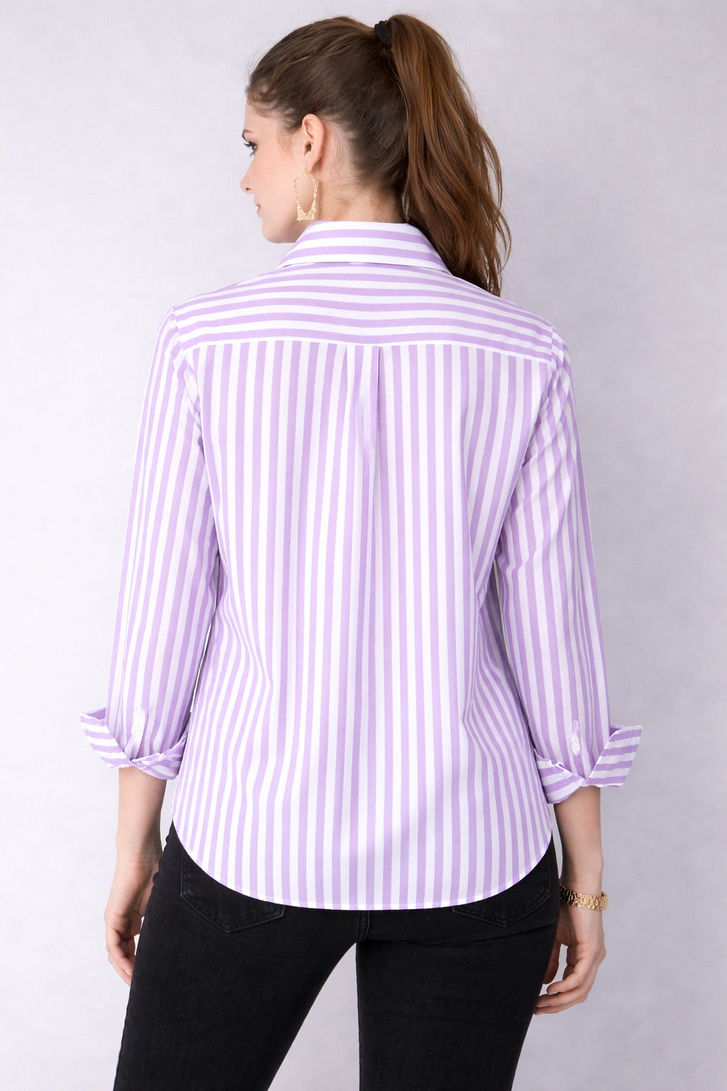 Lilac Stripped  Casual Shirt