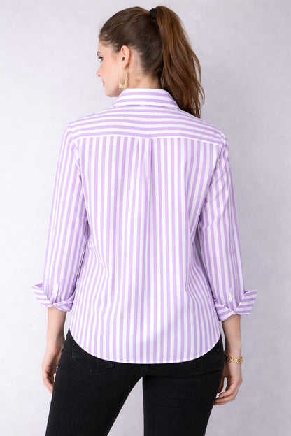 Lilac Stripped  Casual Shirt