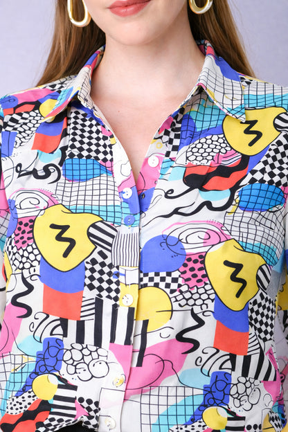 Funky Print Casual Shirt