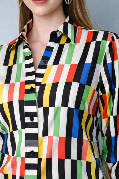 Multicolor Print Casual Shirt