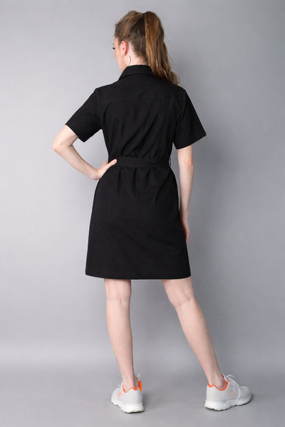 Shirt Dress -Black