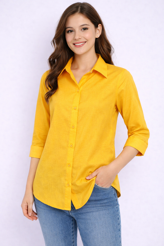 Solid Shirt -Yellow