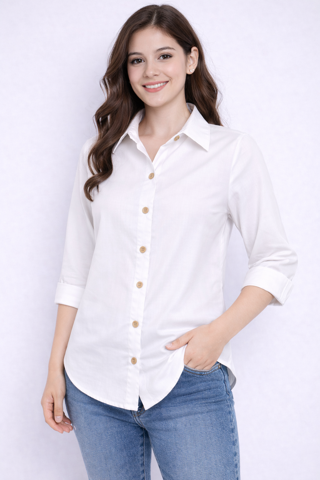 Solid Shirt -White