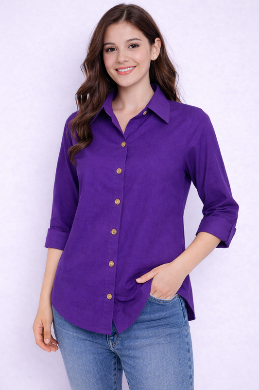 Solid Shirt -Purple