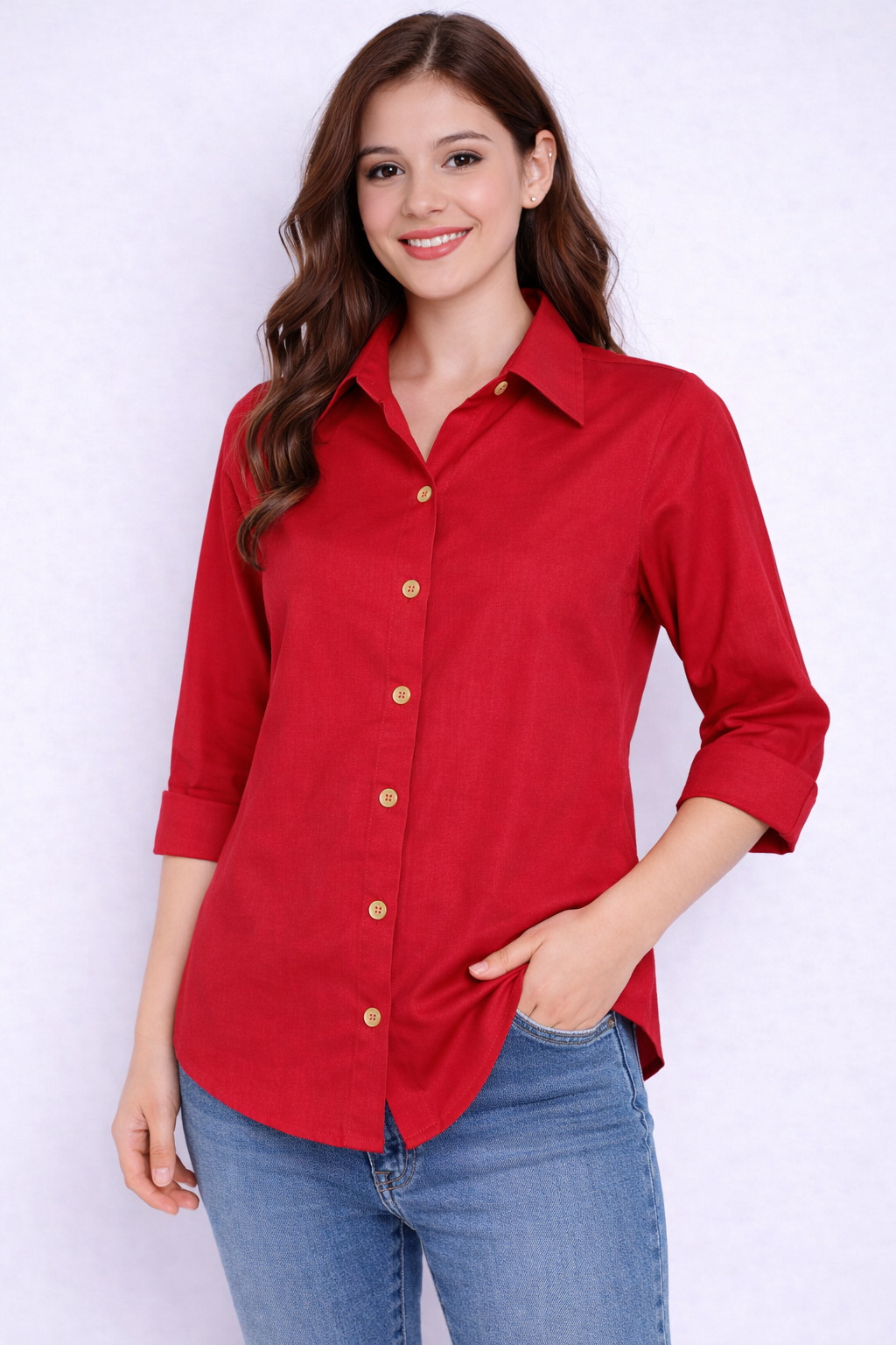 Solid Shirt- Red