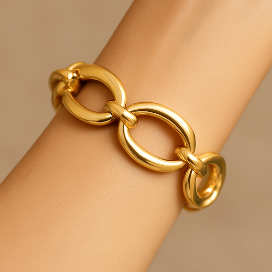 Chunky Gold-Tone Link Chain Bracelet