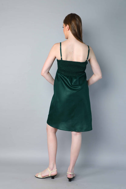 Spaghetti Strap Dress-Green