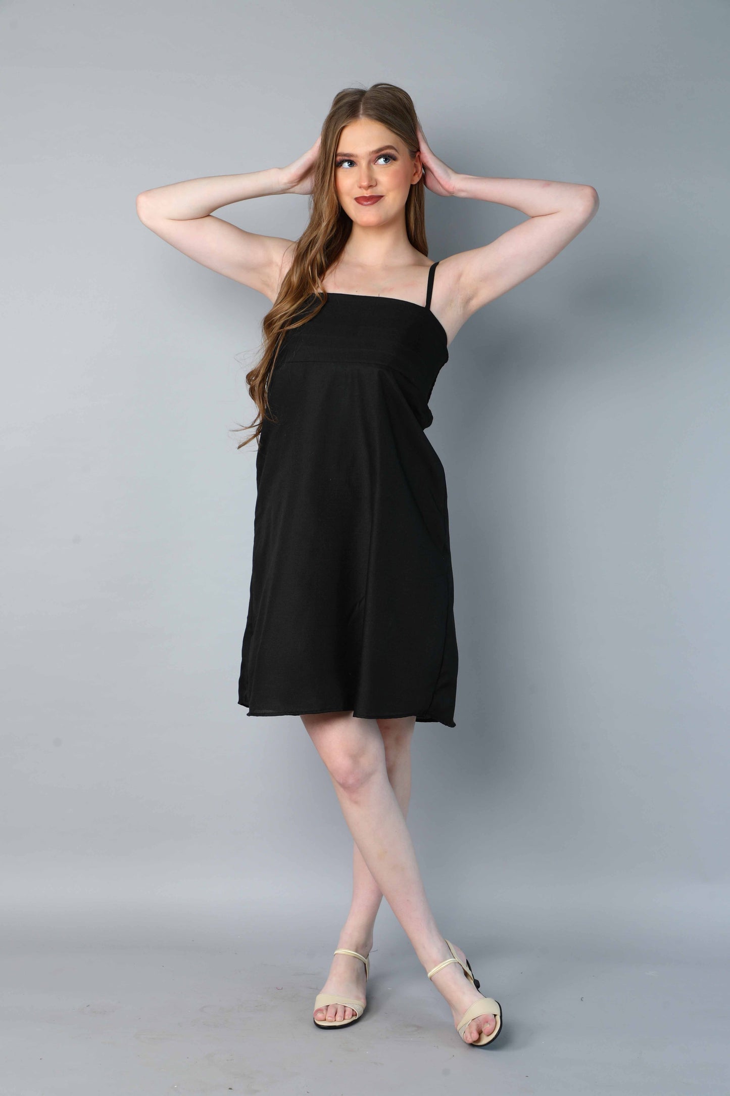 Spaghetti Strap Dress- Black