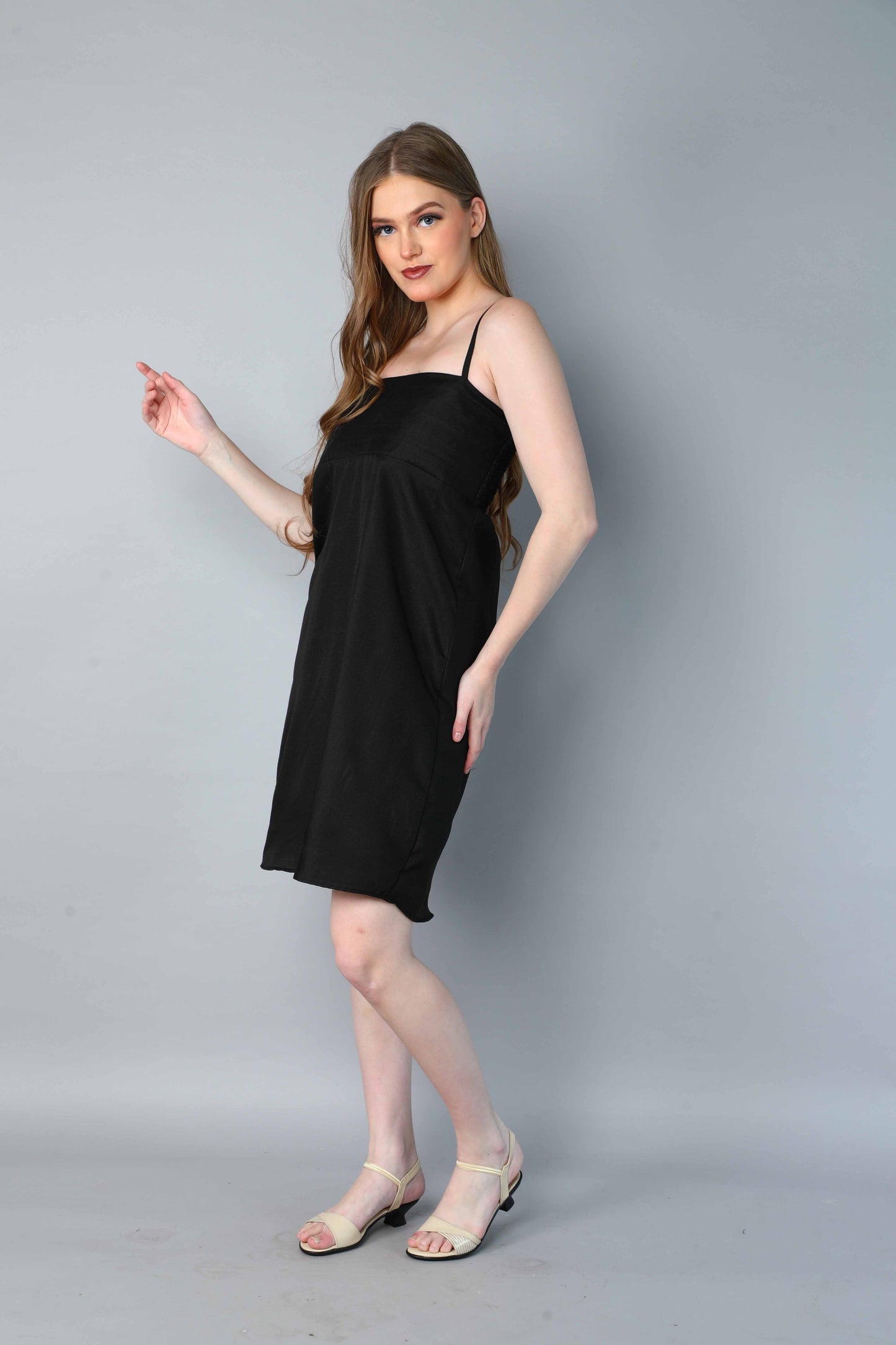 Spaghetti Strap Dress- Black