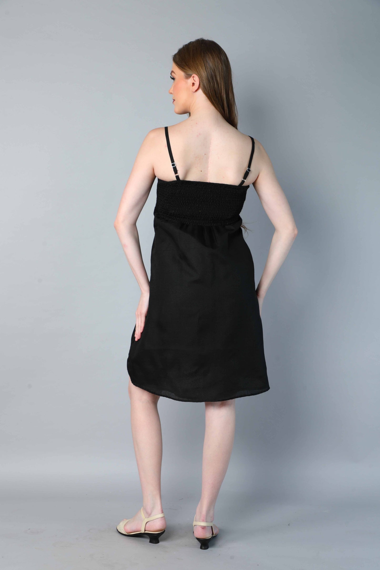 Spaghetti Strap Dress- Black