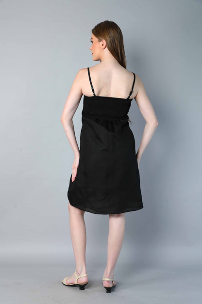 Spaghetti Strap Dress- Black