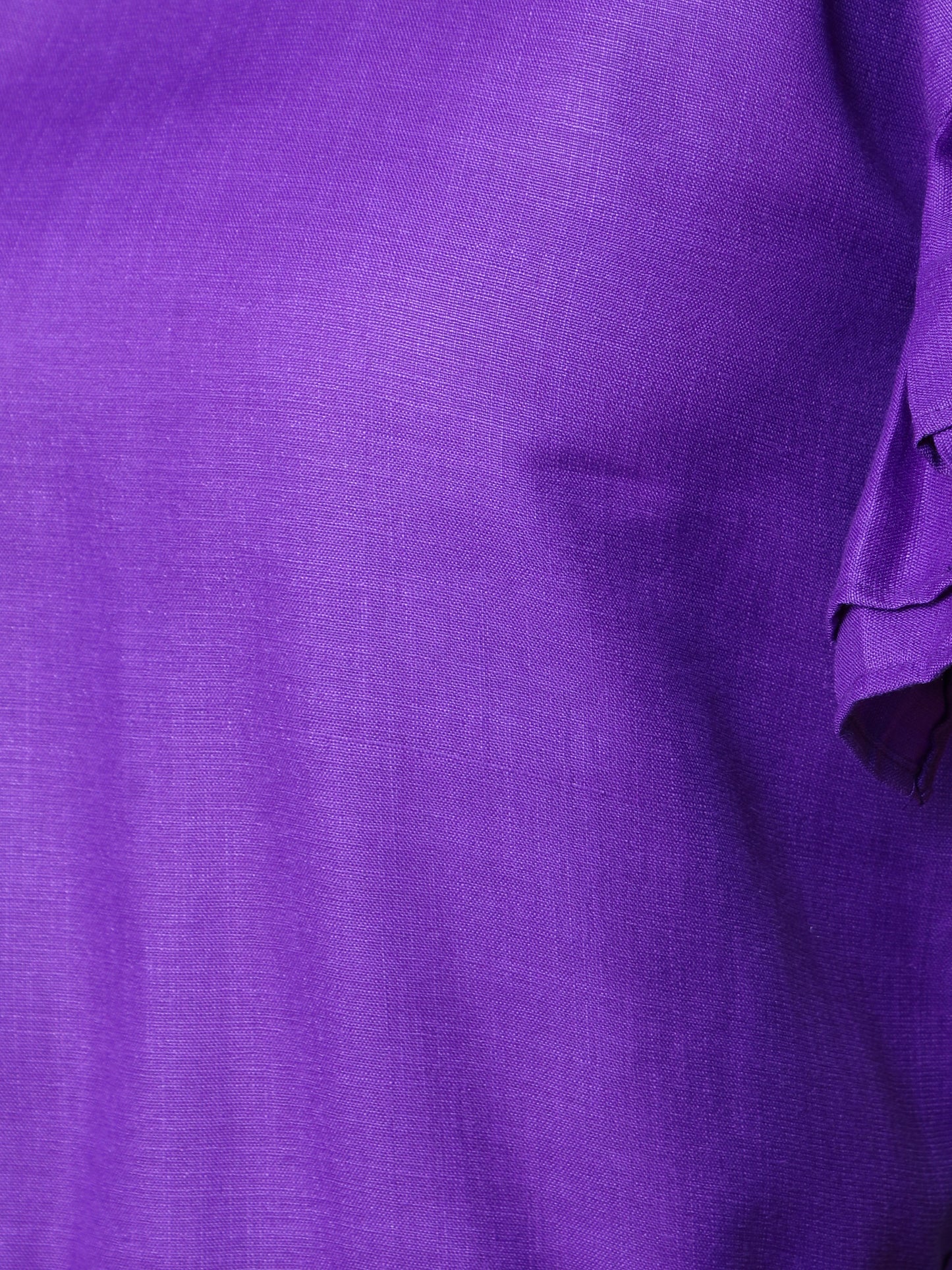 Double-Layered Pleated Ruffle Sleeve Dress -Purple