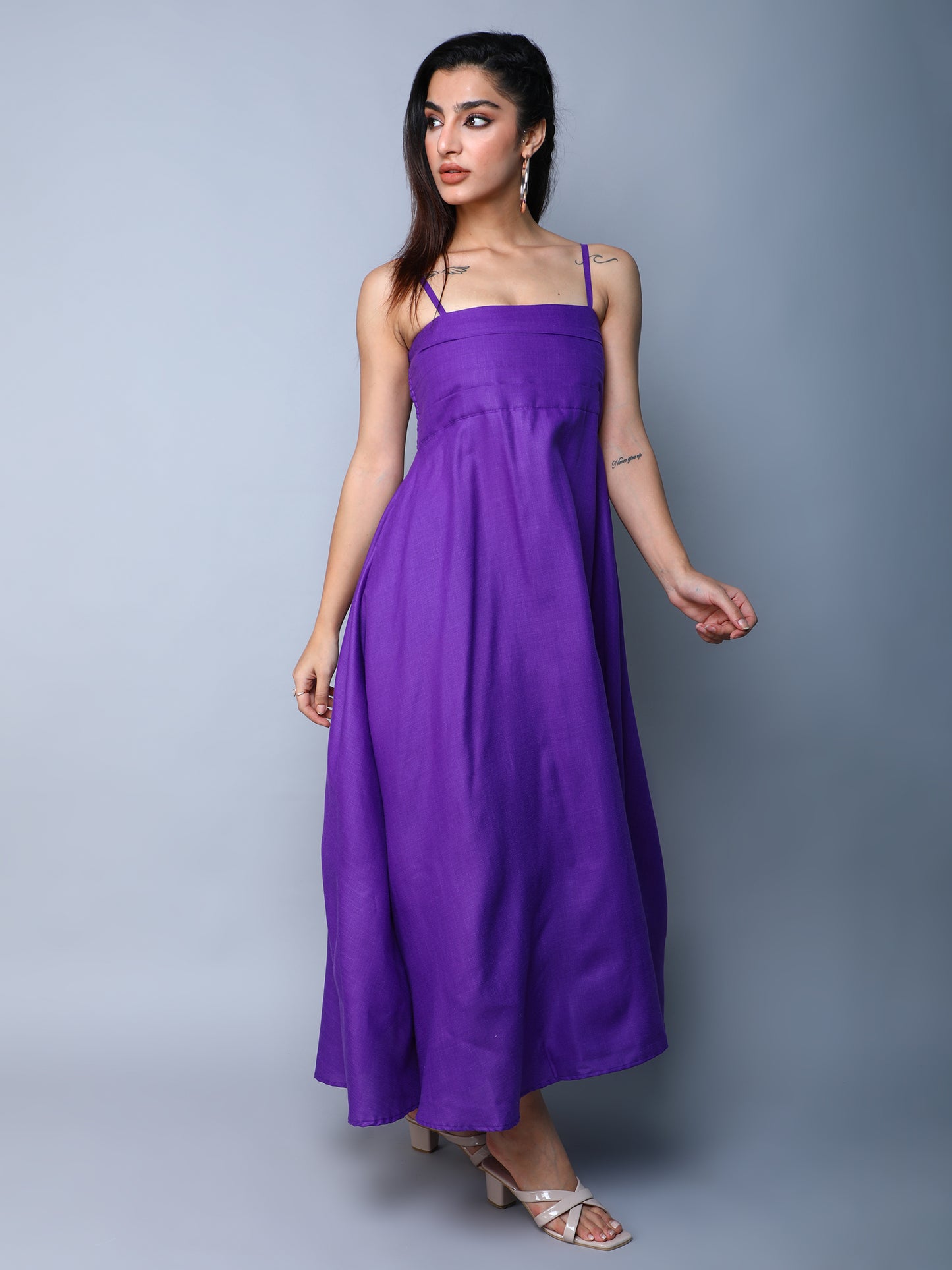 Twirl & Toast Spagetti Dress-Purple