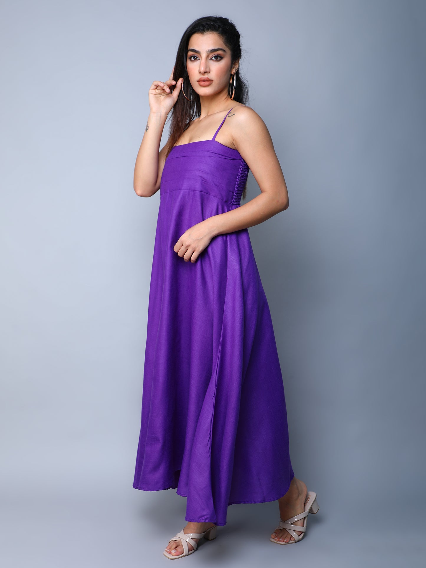 Twirl & Toast Spagetti Dress-Purple