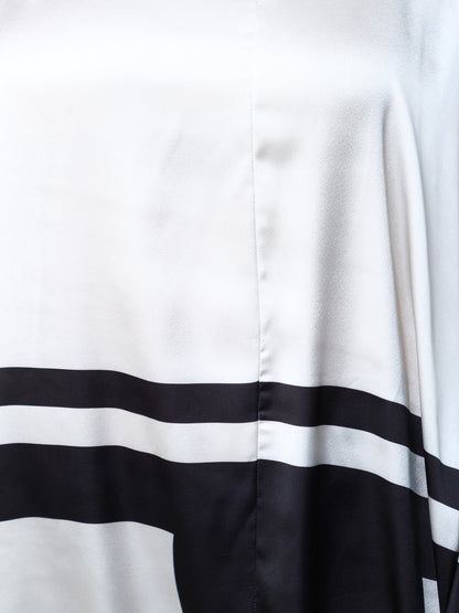 Satin Finish Polkadot Kaftan Dress