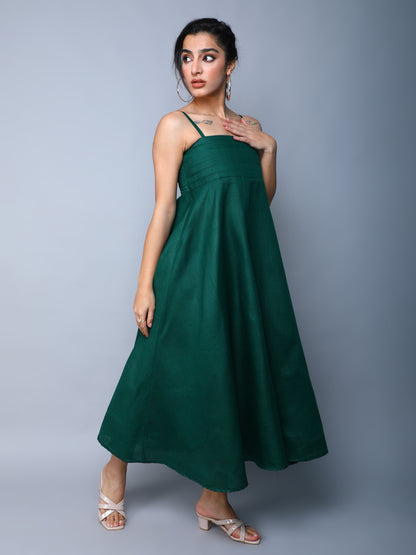 Twirl & Toast Spagetti Dress- Green