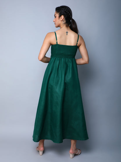 Twirl & Toast Spagetti Dress- Green