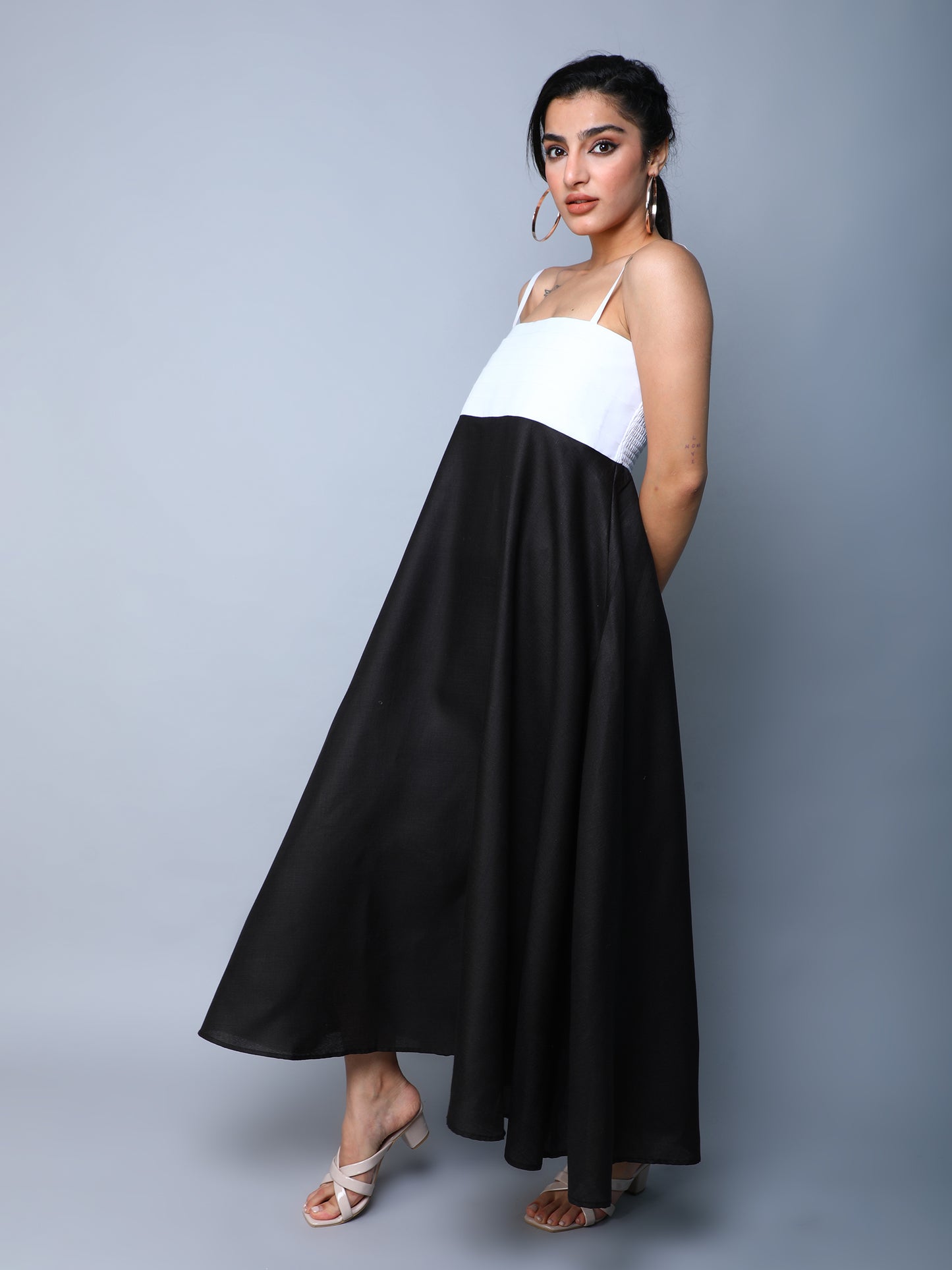 Twirl & Toast Dress-Black and White