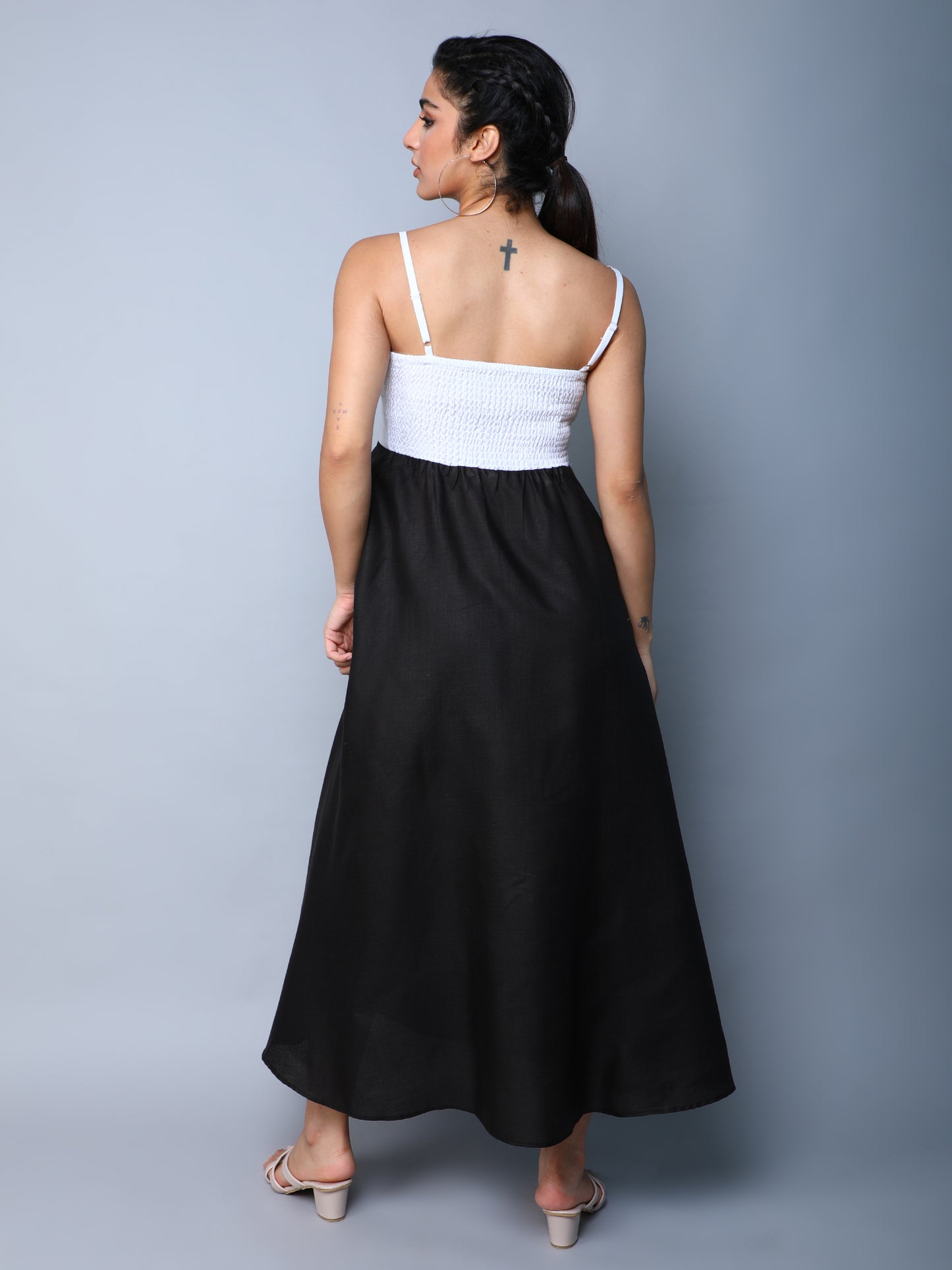 Twirl & Toast Dress-Black and White