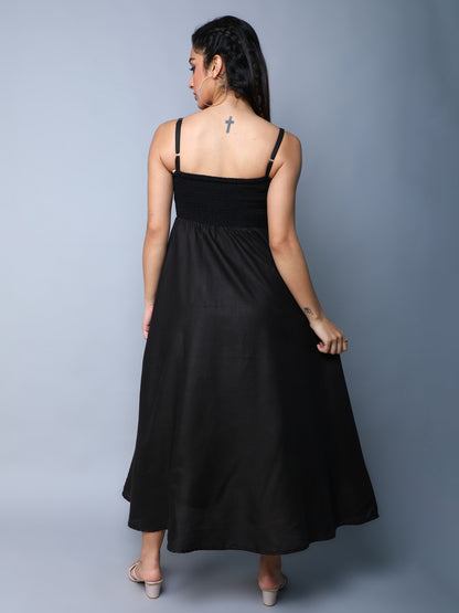 Twirl & Toast Spagetti Dress-Black