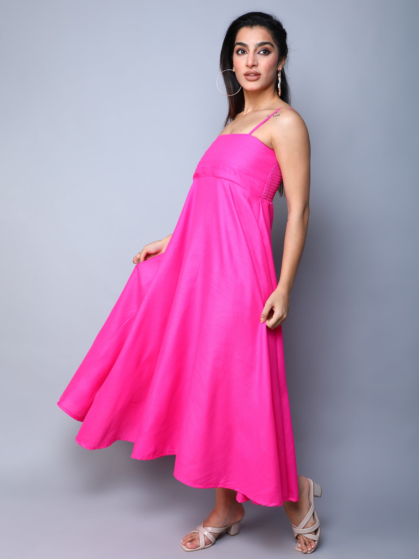 Twirl & Toast Spagetti  Dress-Pink