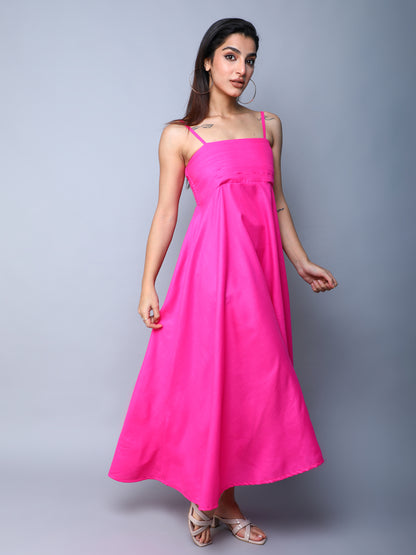 Twirl & Toast Spagetti  Dress-Pink
