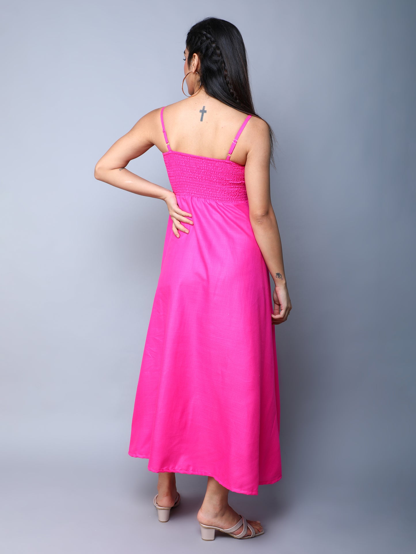 Twirl & Toast Spagetti  Dress-Pink