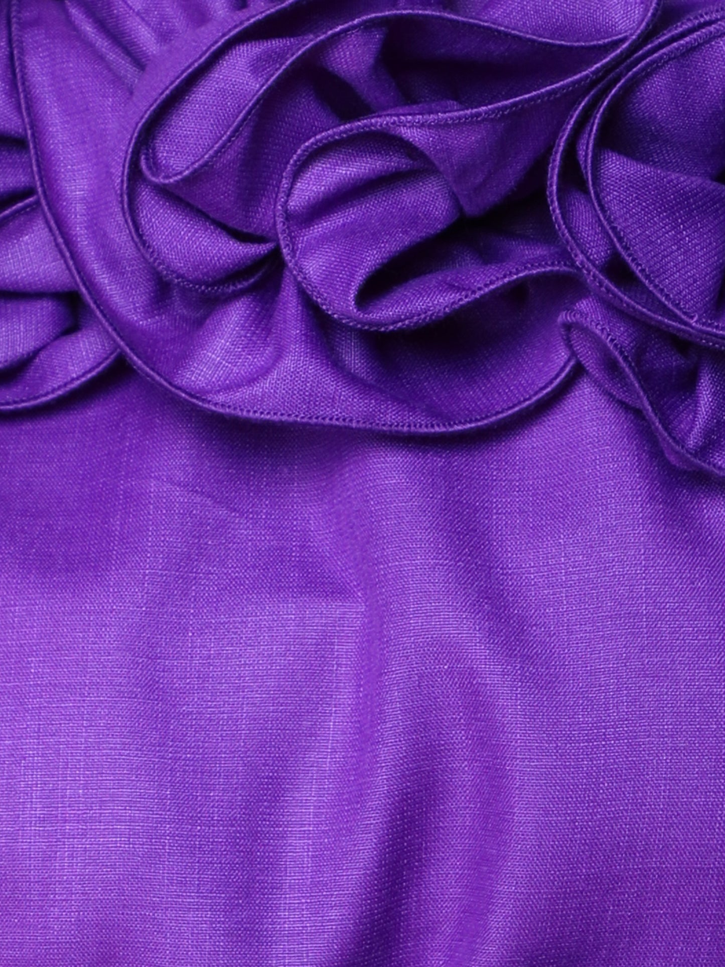Ruffle Drama One Shoulder Dress -Purple