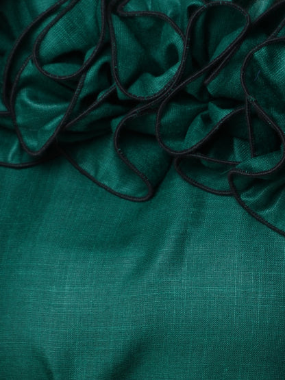 Ruffle Drama Dress -Green