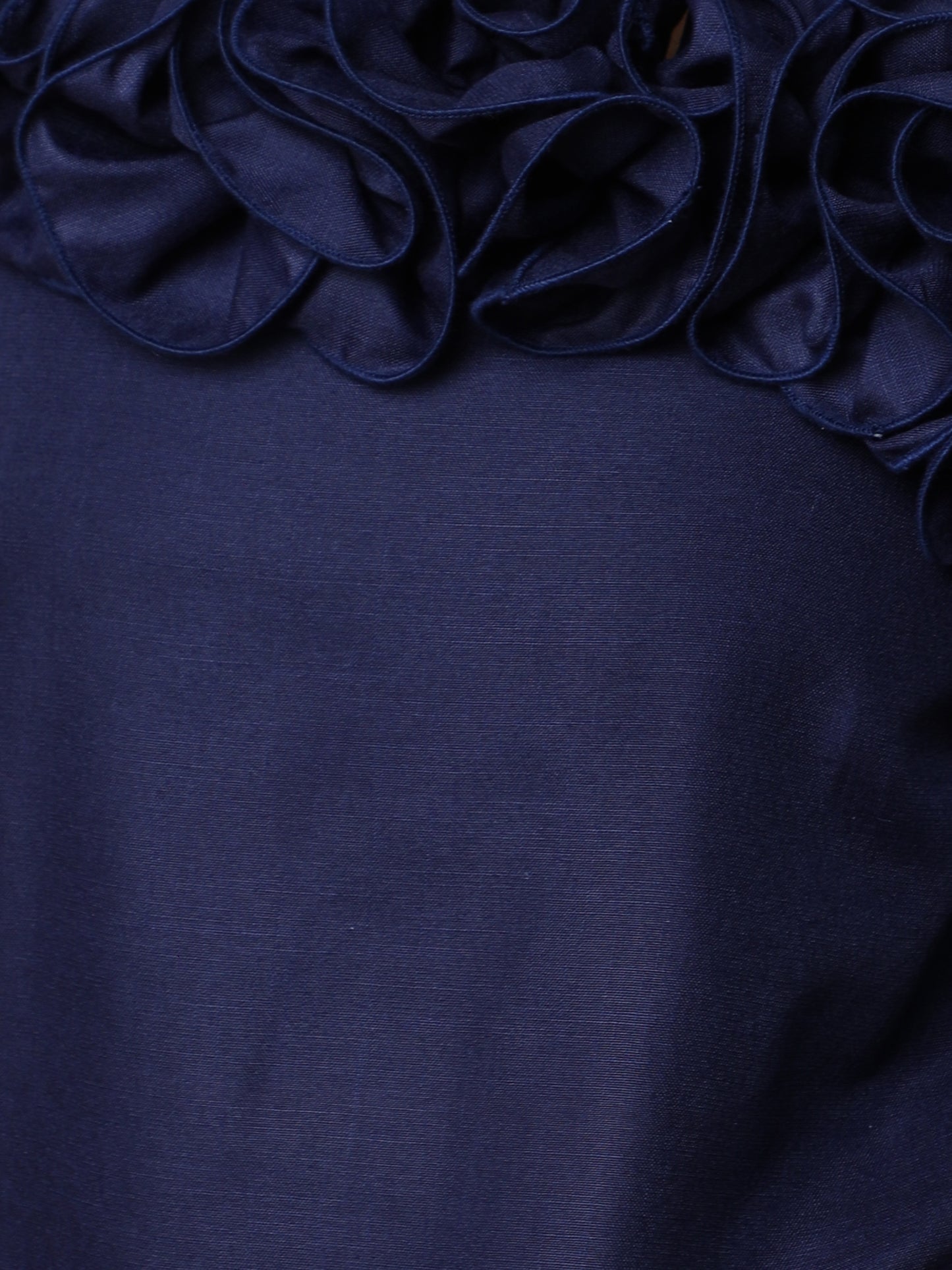 Ruffle Drama Dress -Navy Blue