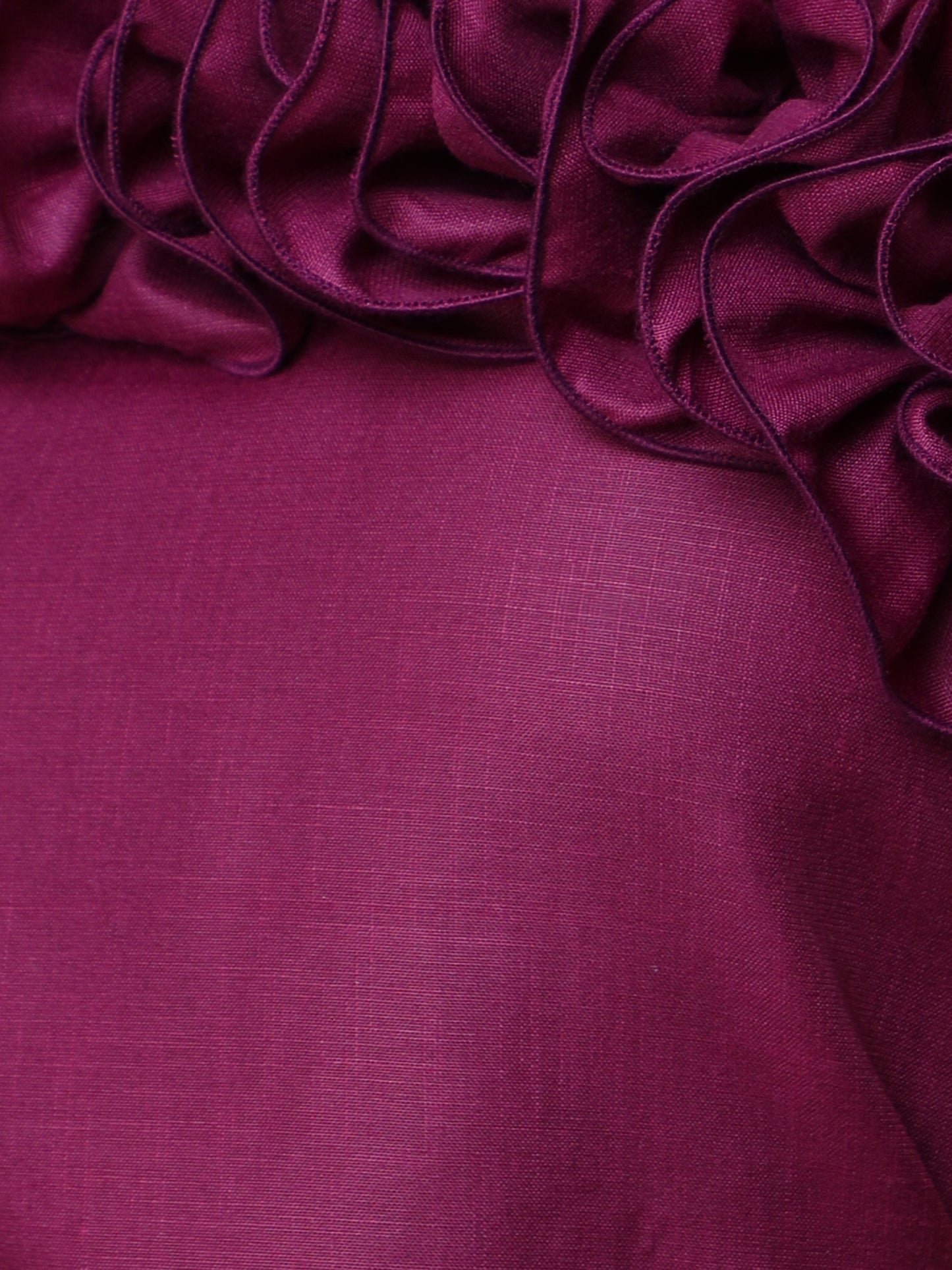 Ruffle Drama One Shoulder Dress -Burgundy