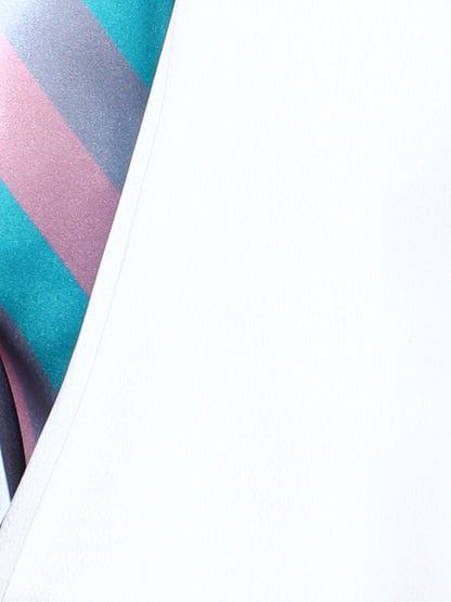 Satin Kaftan Dress with Geometric Border Print