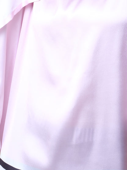 Satin Kaftan Dress with Geometric Border Print