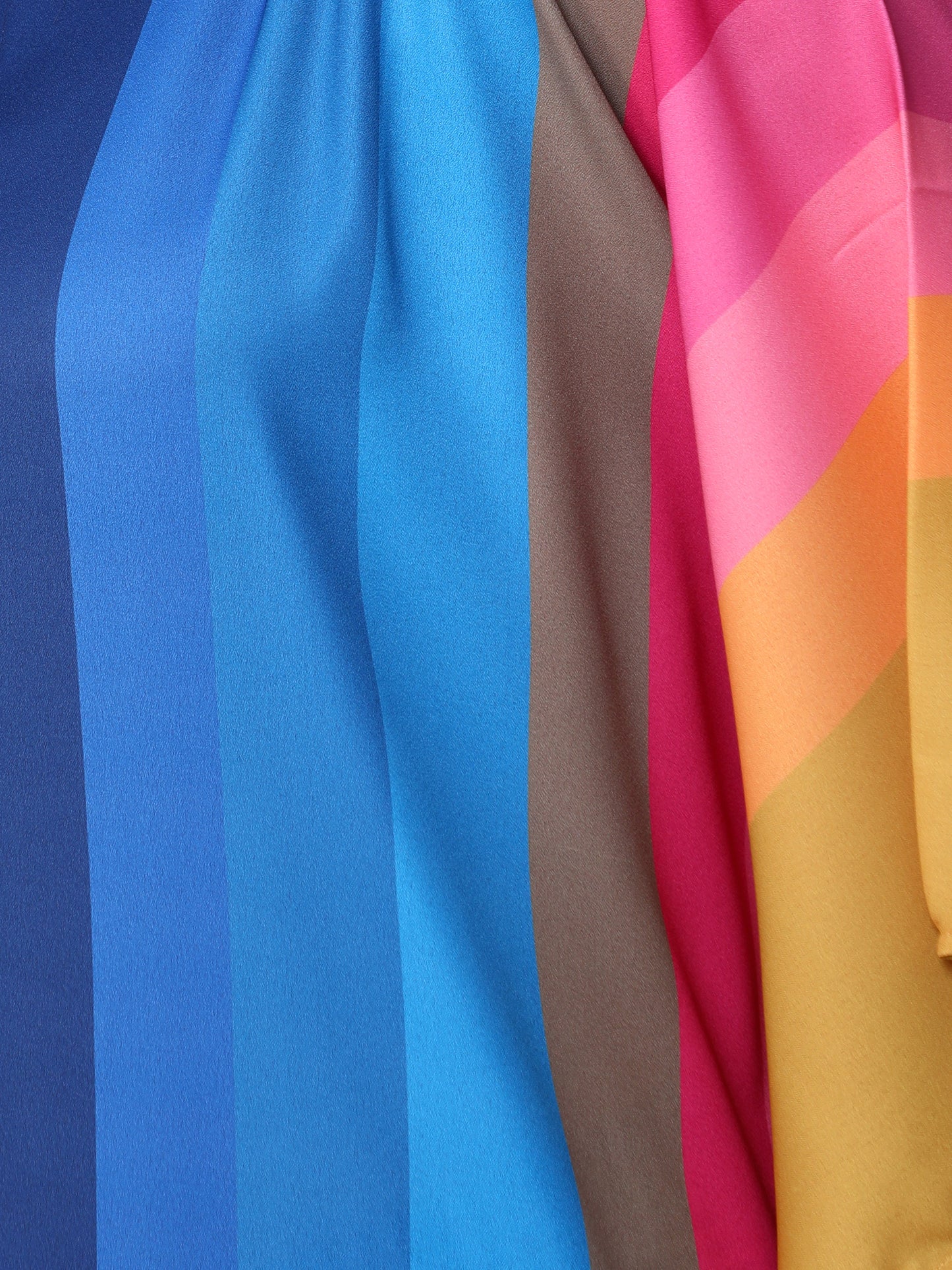 Multicolor Gradient Kaftan Dress in Luxe Satin Finish