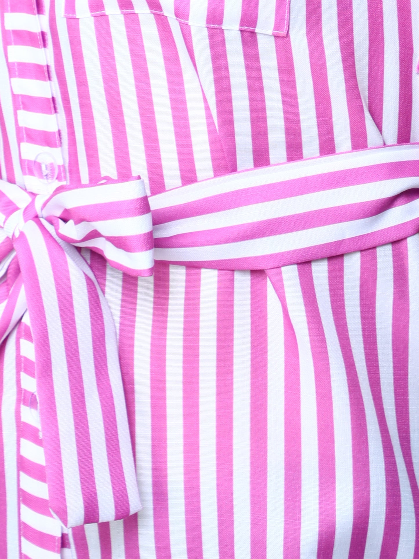 Sway In Stripes Midi  Shirt Dress - Purple