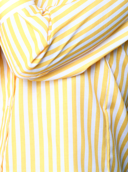 Yellow & White Vertical Striped Button-Down Shirt