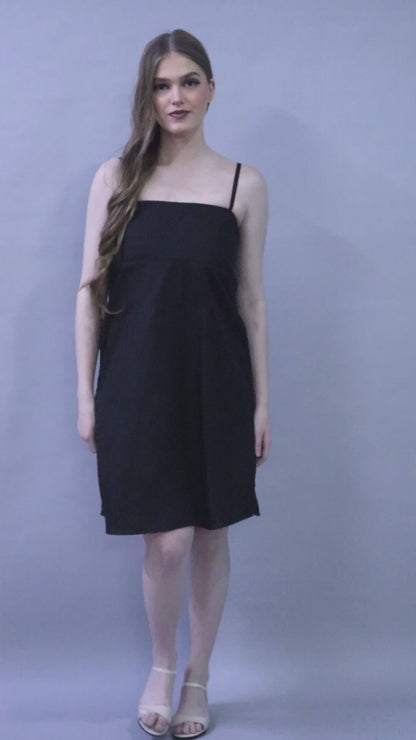 Spaghetti Strap Dress- Black